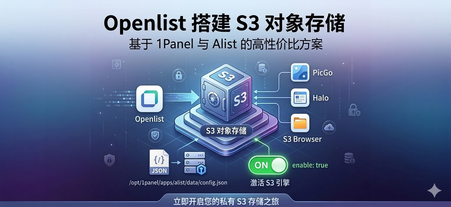 Openlist 开启 S3 对象存储